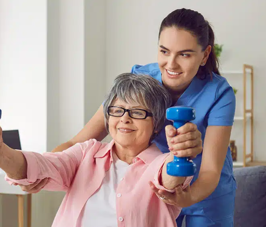 home physiotherapy recovery elderly Dubai